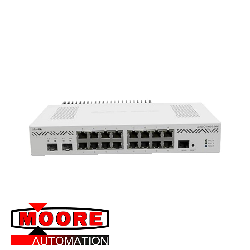 MIKROTIK CCR2004-16G-2S+ Ethernet-router 16x Gigabit Ethernet-poorten, 2x10G SFP+ kooien