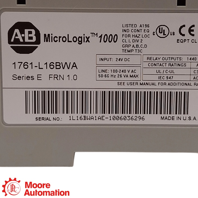 PLC 1761-L16BWA ML 1000 Programmable Controller