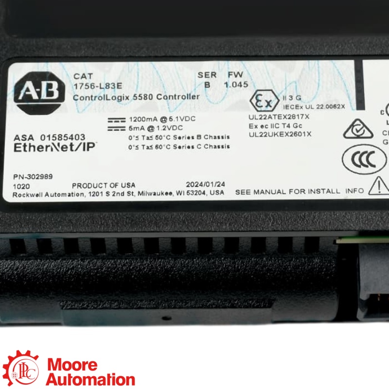 PLC 1756-L83EP 5580 procescontroller