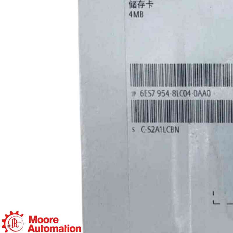 Siemens 6ES7954-8LC04-0AA0 SIMATIC S7 4 MB geheugenkaart