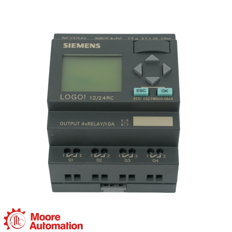 Siemens 6ED1052-1MD00-0BA5 LOGO! 12/24 RC Logic Module