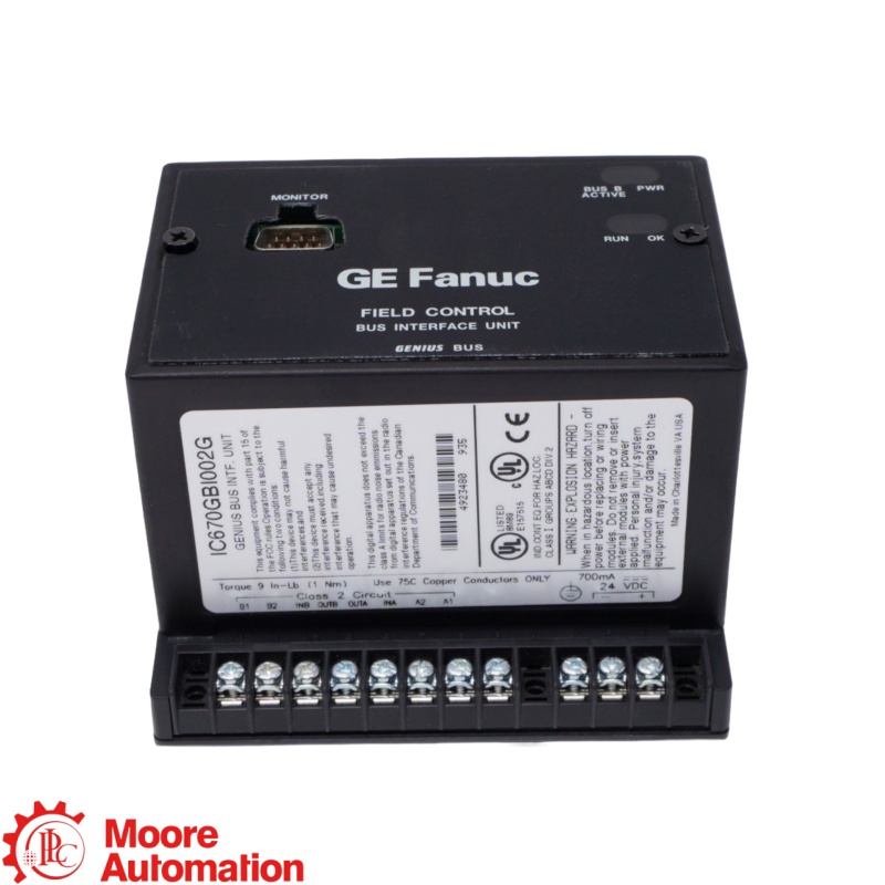 GE Fanuc IC670GBI001 Genius Bus Interface Unit - Final Verification