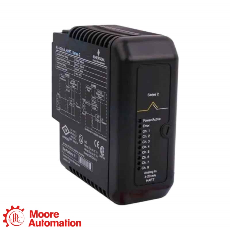 Emerson VE4005S2B2 DeltaV 8-kanaals HART analoge uitgangskaart met gezekerd I/O-aansluitblok