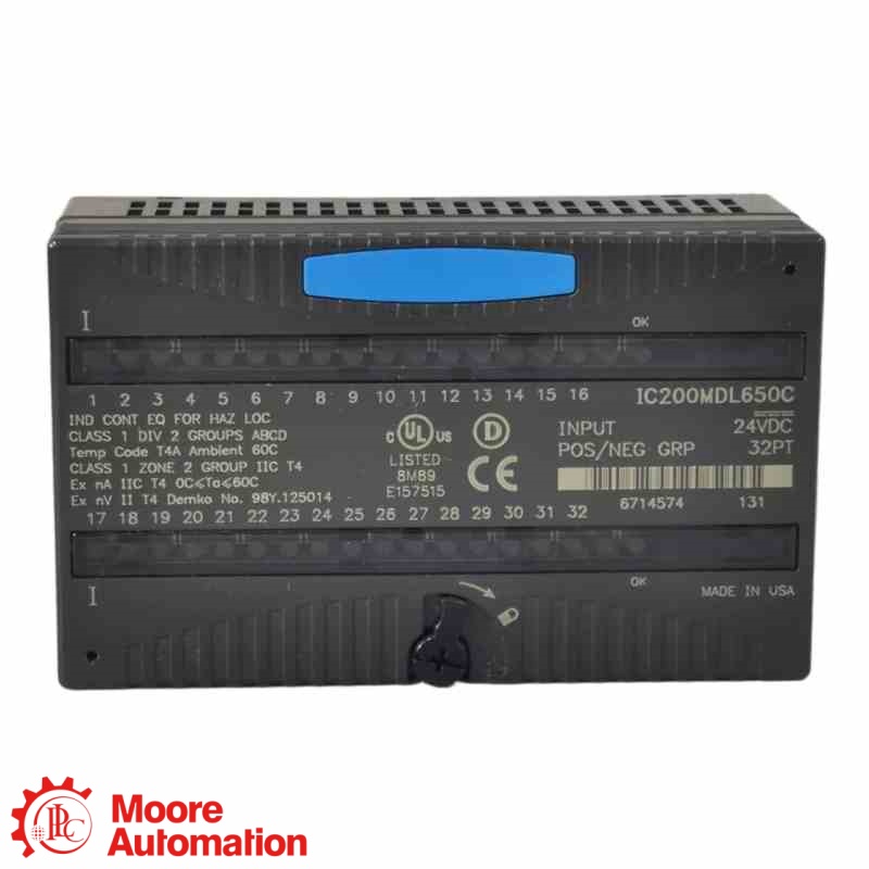 GE Fanuc IC200MDL650C VersaMax 24 VDC 32-punts discrete ingangsmodule